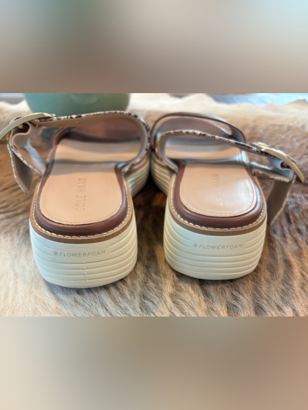 COLE HAAN Original Grand Platform Sandal Sandollar Snake Print - Picture 5 of 9